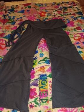 Soul Flower Brown Hippie Boho Tiered Flare Pants